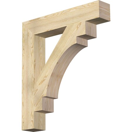 Ekena Millwork Merced Block Rough Sawn Bracket, Douglas Fir, 6"W x 36"D x 40"H BKT06X36X40MRC05RDF